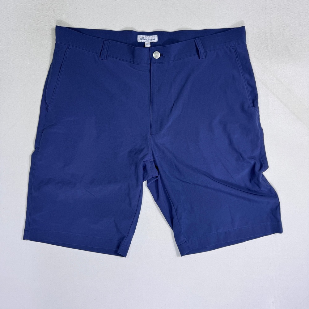 Peter Millar Men 35 Shackleford Performance Hybrid Shorts Blue Golf MA21EP01